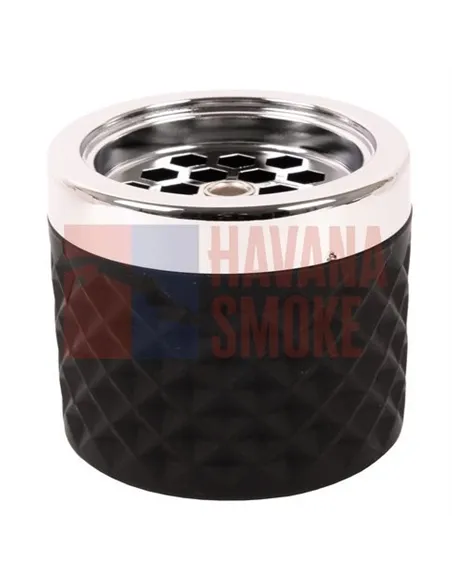 22835 Пепельница настольная стекло черная 90 мм