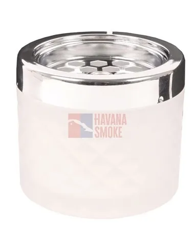 22836 Пепельница настольная стекло белая 90 мм *SUPERSALE*