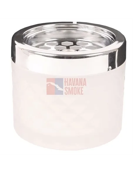 22836 Пепельница настольная стекло белая 90 мм *SUPERSALE*