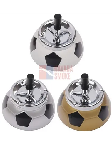 23197 Пепельница вращающаяся футбол набор 3 штуки (золотая,белая, серебристая) *SUPERSALE*