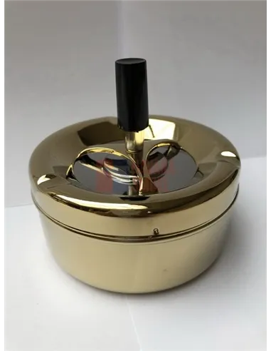 37012 Пепельница вращающаяся 110 мм золотая