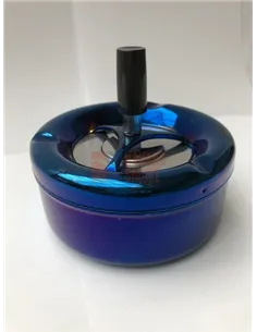 37013 Пепельница вращающаяся 110 мм синий металлик