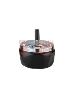 400005 Пепельница вращающаяся черная, диам. 125мм *SALE*