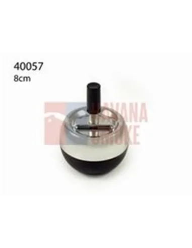 40057А Пепельница вращающаяся черная/хром 80 мм