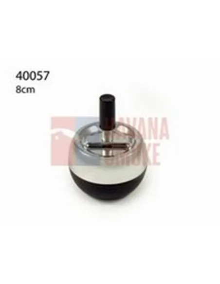 40057А Пепельница вращающаяся черная/хром 80 мм