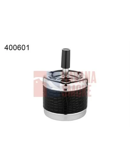 400601А Пепельница вращающаяся черная кроко 80 мм