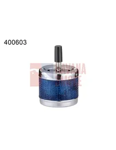 400603А Пепельница вращающаяся синяя кроко 80 мм