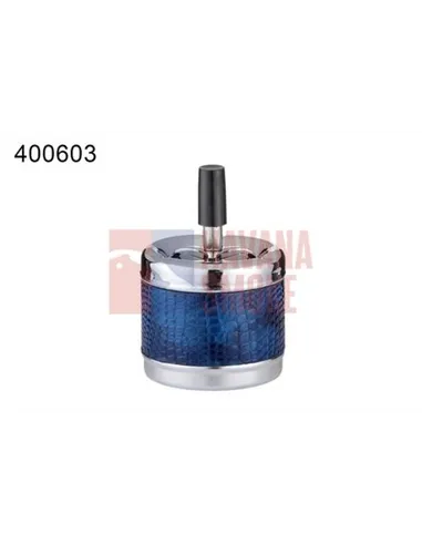 400603А Пепельница вращающаяся синяя кроко 80 мм