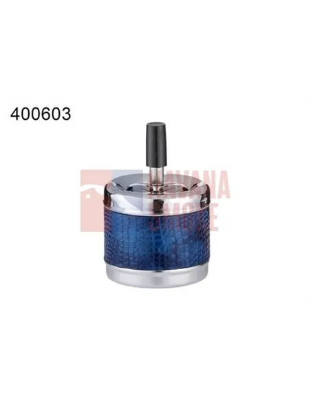 400603А Пепельница вращающаяся синяя кроко 80 мм