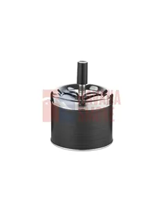 400616 Пепельница вращающаяся черная матовая 9см