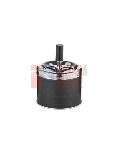 400616 Пепельница вращающаяся черная матовая 9см