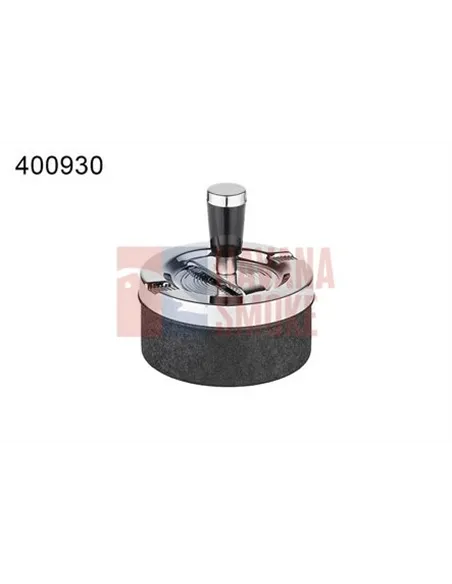 40093А Пепельница вращающаяся черная матовая 90 мм