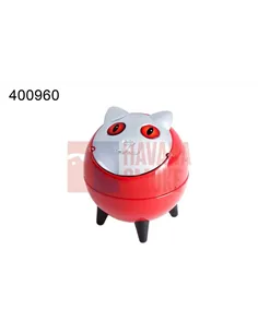 400960 Пепельница настольная "кошка" красная, диам. 9см *SUPERSALE*
