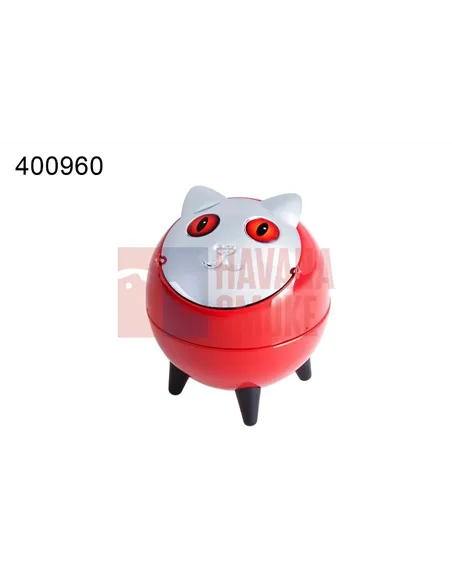 400960 Пепельница настольная "кошка" красная, диам. 9см *SUPERSALE*