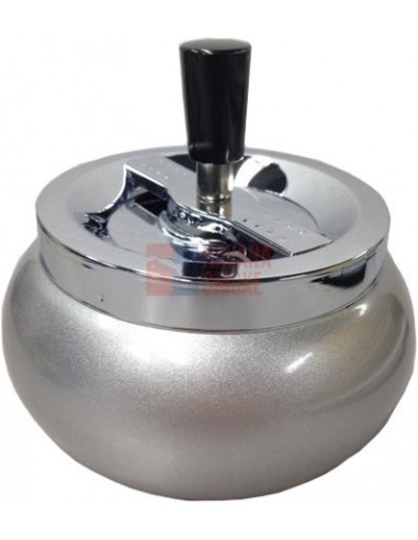 06013 Пепельница вращающаяся 130 мм серебристый металлик - купить в интернет-магазине Havana Smoke