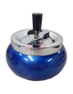 06014 Пепельница вращающаяся 130 мм синий металлик - купить в интернет-магазине Havana Smoke