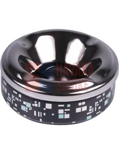 512122 Пепельница настольная керамическая черная мозаика, 12 см, высота 5см