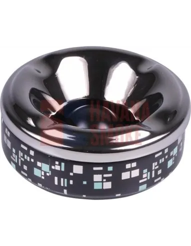 512122 Пепельница настольная керамическая черная мозаика, 12 см, высота 5см