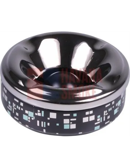 512122 Пепельница настольная керамическая черная мозаика, 12 см, высота 5см