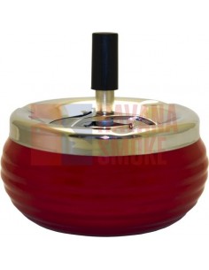 06025 Пепельница вращающаяся 125 мм красная ребристая - купить в интернет-магазине Havana Smoke