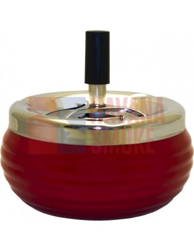 06025 Пепельница вращающаяся 125 мм красная ребристая - купить в интернет-магазине Havana Smoke