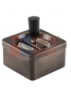 06027 Пепельница вращающаяся квадратная 86х98мм медная - купить в интернет-магазине Havana Smoke