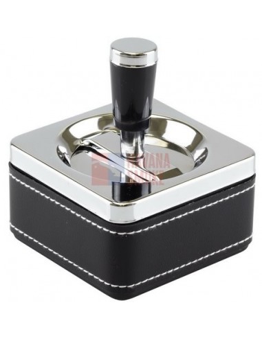 06028 Пепельница вращающаяся квадратная 86х98мм черная ПВХ - купить в интернет-магазине Havana Smoke