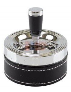 06030 Пепельница вращающаяся 90 мм круглая черная ПВХ - купить в интернет-магазине Havana Smoke