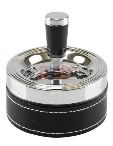 06030 Пепельница вращающаяся 90 мм круглая черная ПВХ - купить в интернет-магазине Havana Smoke