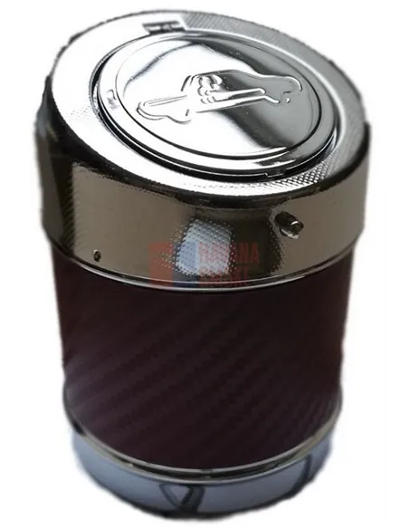 11506 Пепельница для автомобиля металлическая бордовая