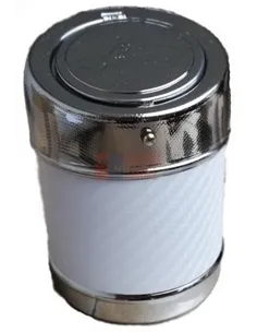 11507 Пепельница для автомобиля металлическая белая