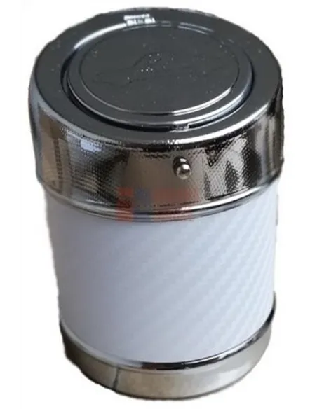 11507 Пепельница для автомобиля металлическая белая