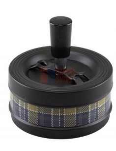 06032 Пепельница вращающаяся 90 мм круглая шотландская клетка - купить в интернет-магазине Havana Smoke