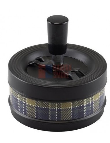 06032 Пепельница вращающаяся 90 мм круглая шотландская клетка - купить в интернет-магазине Havana Smoke