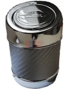 11510 Пепельница для автомобиля металлическая серебристая