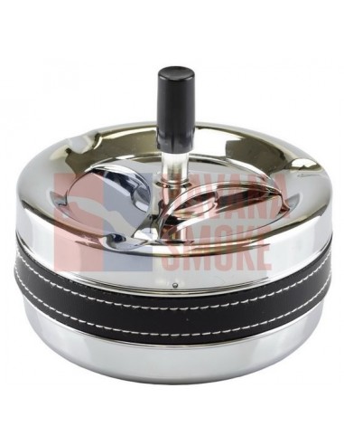 06034 Пепельница вращающаяся 130 мм круглая черная ПВХ - купить в интернет-магазине Havana Smoke