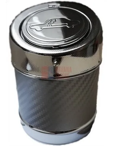 11510 Пепельница для автомобиля металлическая серебристая