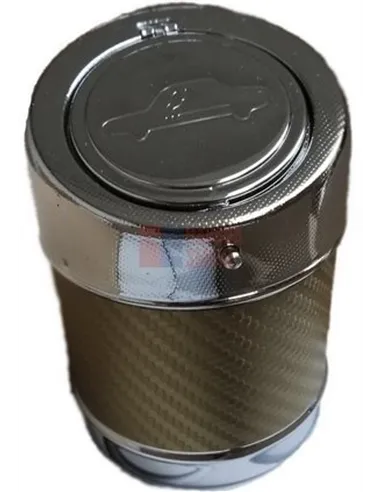 11511 Пепельница для автомобиля металлическая золотистая