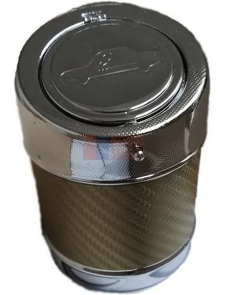 11511 Пепельница для автомобиля металлическая золотистая