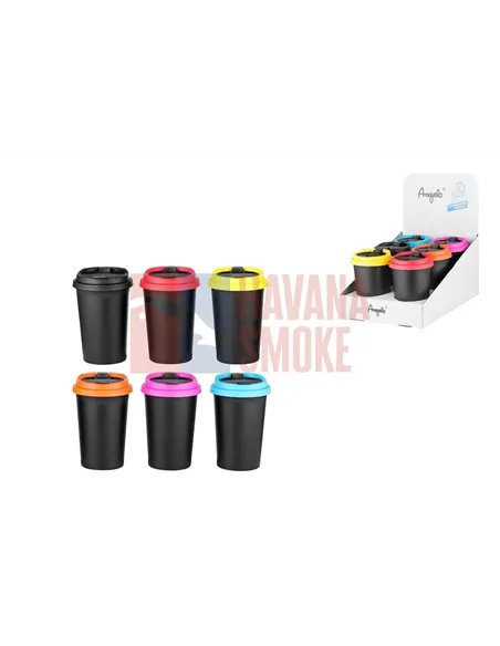 405140 Пепельница пластиковая д/авто 6 цветов (набор 6шт)