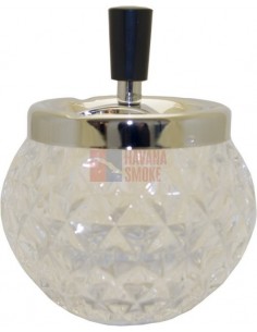 06106 Пепельница вращающаяся стекло прозрачная 120 мм - купить в интернет-магазине Havana Smoke