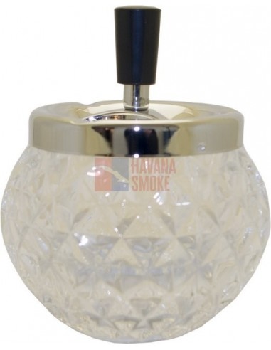 06106 Пепельница вращающаяся стекло прозрачная 120 мм - купить в интернет-магазине Havana Smoke