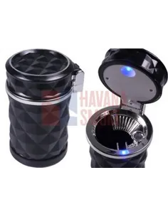 510941 Пепельница для автомобиля черная (высота 11см, диам. 7см)