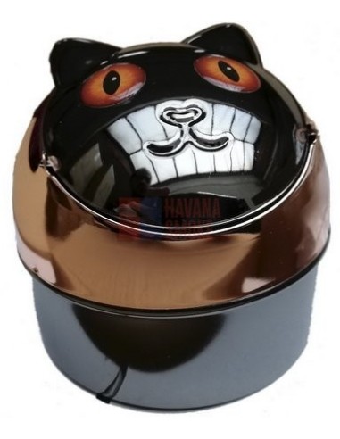 11501 Пепельница металлическая Кошка медная/оранжевые глаза - купить в интернет-магазине Havana Smoke