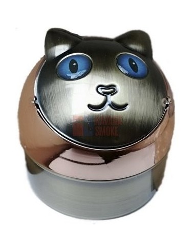 11502 Пепельница металлическая Кошка медная/синие глаза - купить в интернет-магазине Havana Smoke