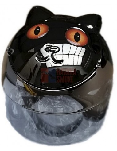 11504 Пепельница металлическая Кошка металлик/оранжевые глаза - купить в интернет-магазине Havana Smoke