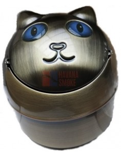 11505 Пепельница металлическая Кошка медная/синие глаза - купить в интернет-магазине Havana Smoke