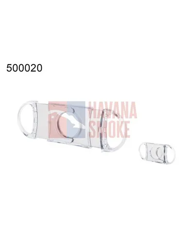 50002A Гильотинка для сигар c 2-мя лезвиями прозрачная