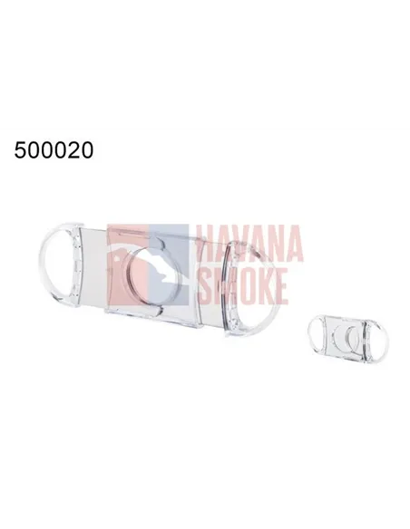 50002A Гильотинка для сигар c 2-мя лезвиями прозрачная