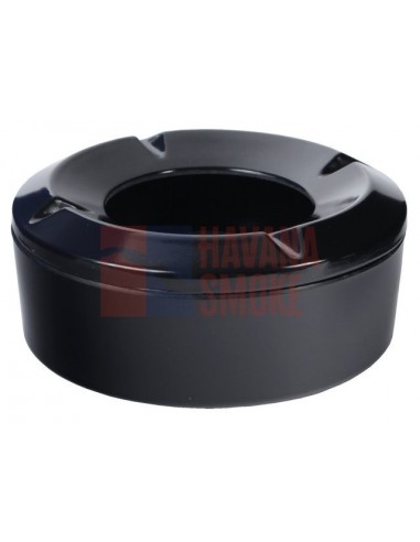 22015 Пепельница пластиковая настольная черная 12см - купить в интернет-магазине Havana Smoke